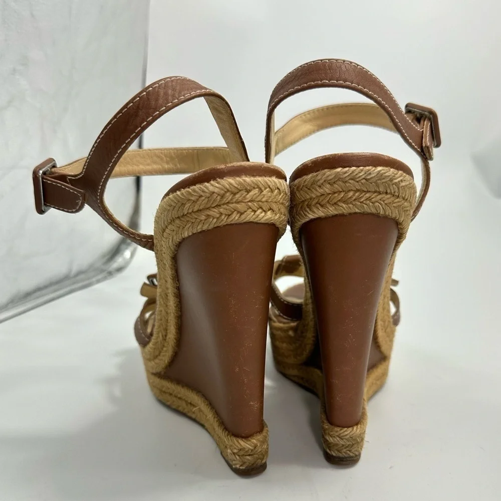 Christian Louboutin Anabela Caramelo espadrille wedges size 11